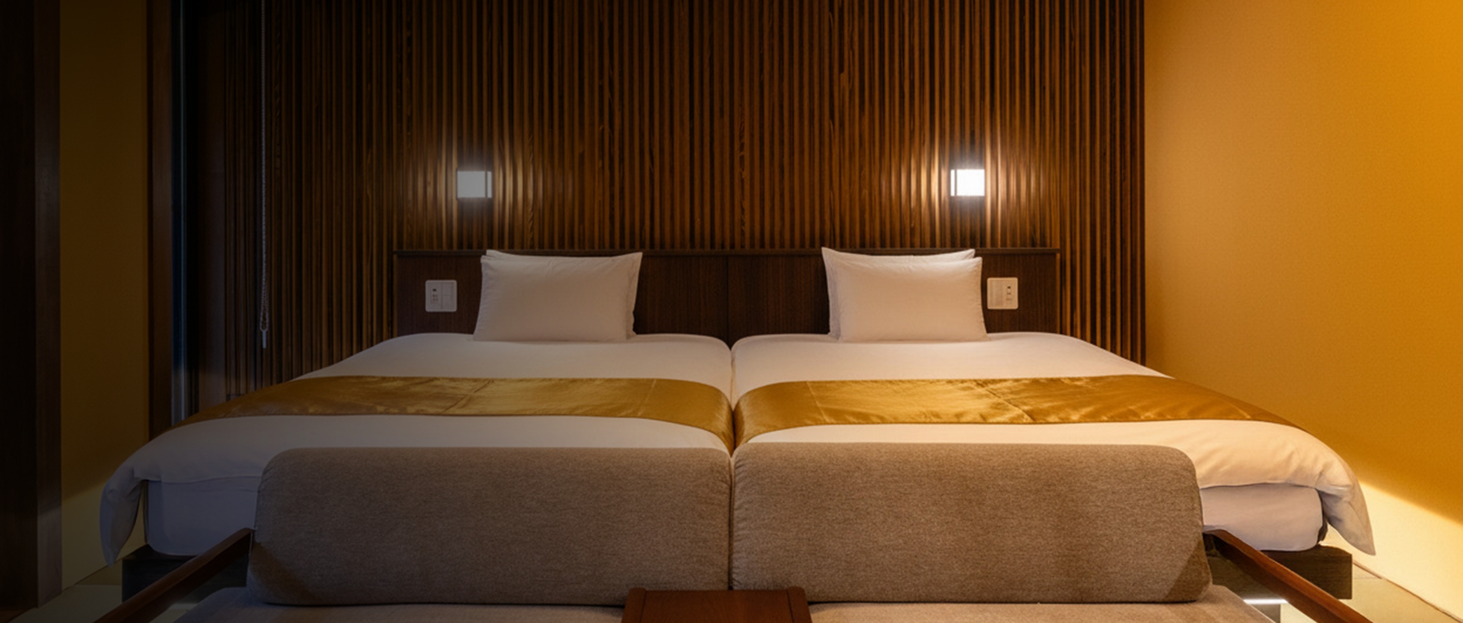 静寂の時に包まれる客室