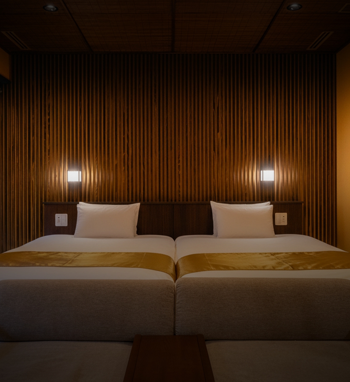 静寂の時に包まれる客室