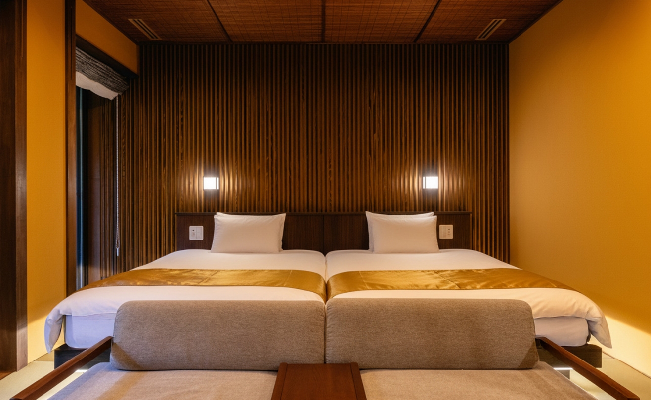 箱庭の美しい日本庭園を眺めながら楽しむ露天風呂